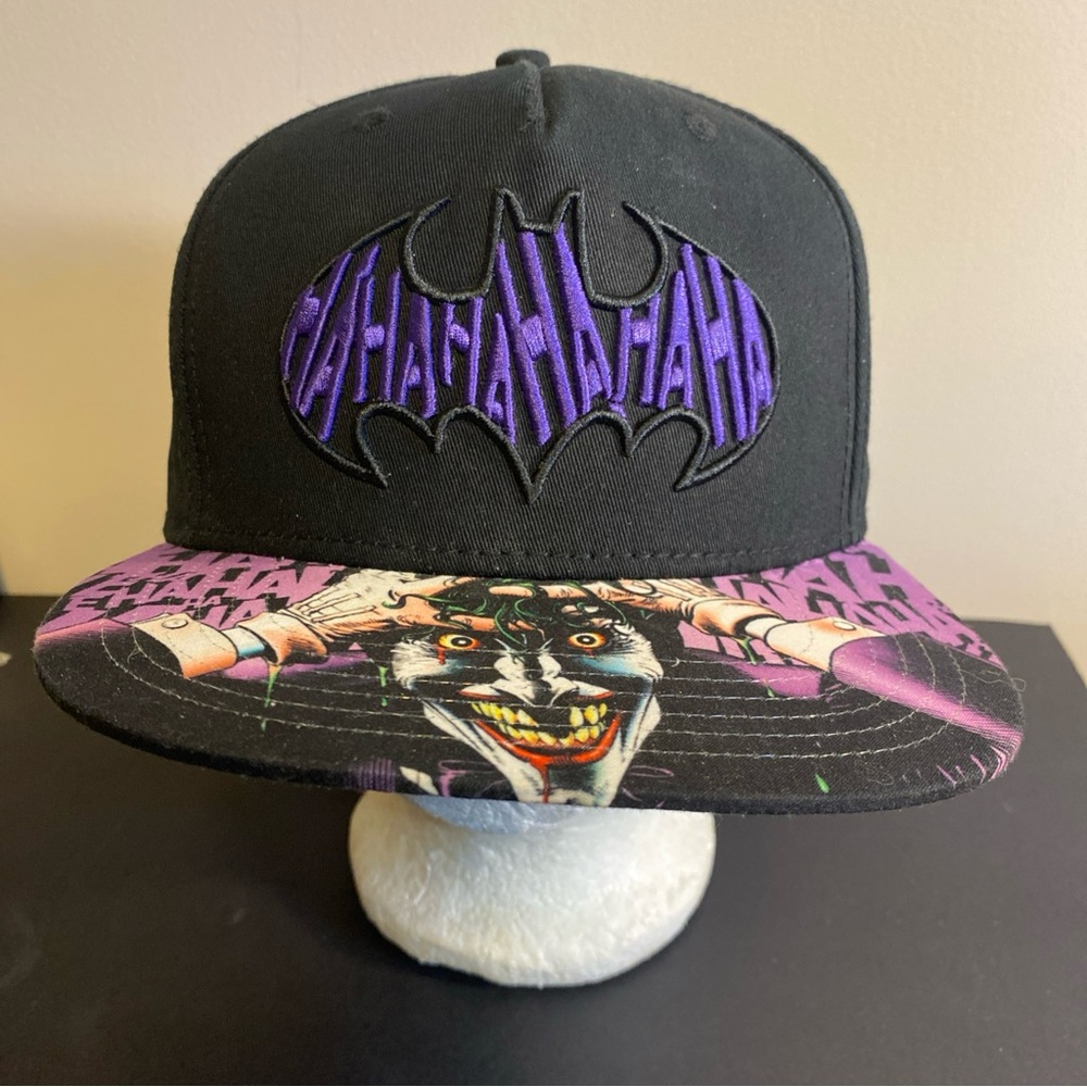 Joker Hat Snapback Baseball Cap Men Black HAHAHA Batman Flat Bill Graphic